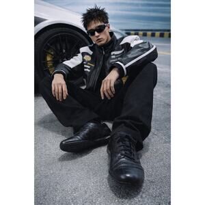 Rare Puma x Neil Barrett Italian Leather Men's 10 Racing Sneakers Y2K Motorsport